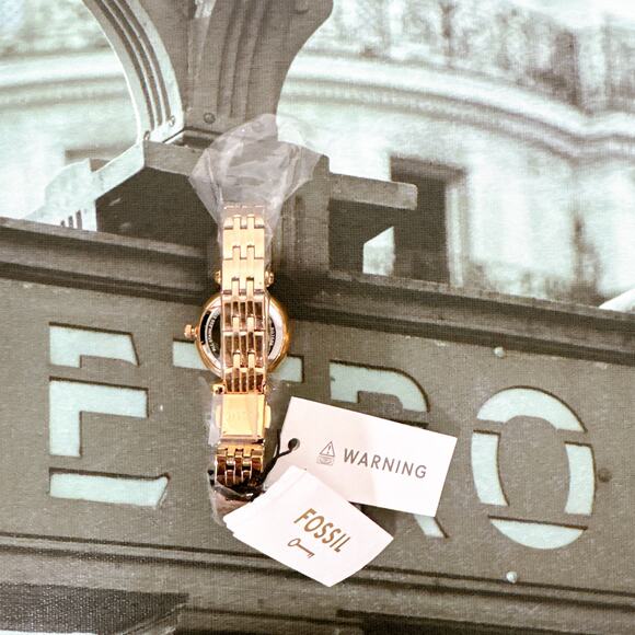 Fossil BQ3502 Tillie Mini Three-Hand Rose Gold Steel Watch main image 7